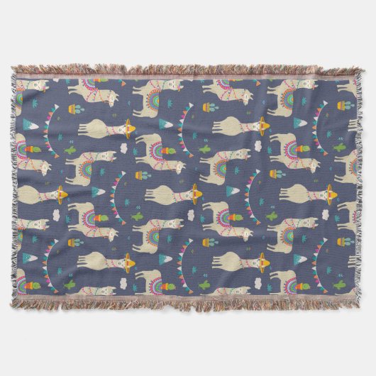 Feier-Lama-Muster Decke (Vorderseite)