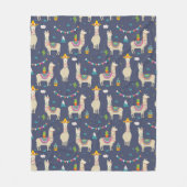 Feier-Lama-Muster Fleecedecke (Vorderseite)