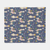 Feier-Lama-Muster Fleecedecke (Vorderseite (Horizontal))