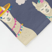 Feier-Lama-Muster Fleecedecke (Ecke)