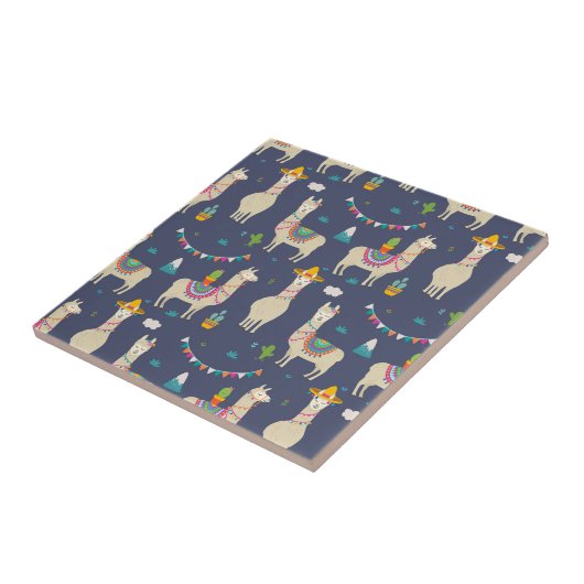 Feier-Lama-Muster Fliese (Seite)