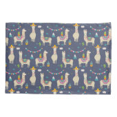 Feier-Lama-Muster Kissenbezug (Rückseite-Links)