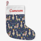 Feier-Lama-Muster Kleiner Weihnachtsstrumpf (Vorderseite)