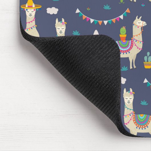 Feier-Lama-Muster Mousepad (Ecke)