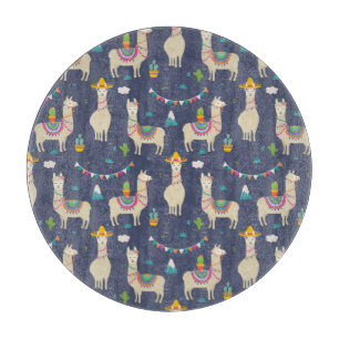 Feier-Lama-Muster Schneidebrett