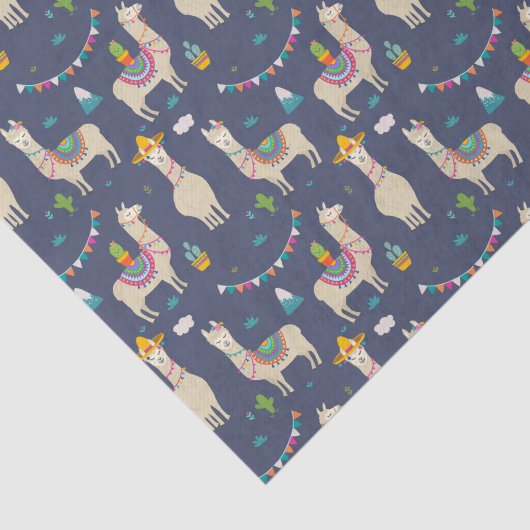 Feier-Lama-Muster Seidenpapier (Ausschnitt)