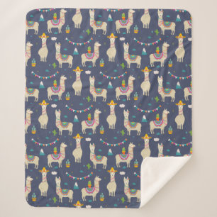 Feier-Lama-Muster Sherpadecke