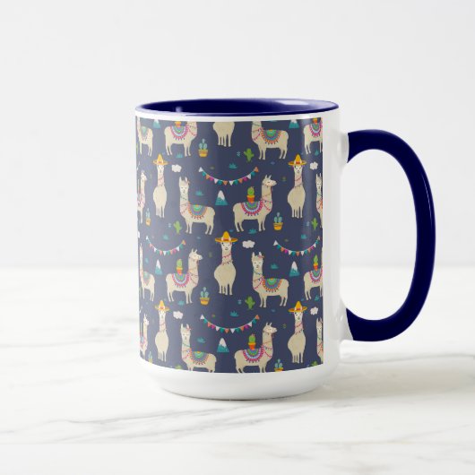 Feier-Lama-Muster Tasse (Rechts)