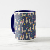 Feier-Lama-Muster Tasse (Vorderseite Links)
