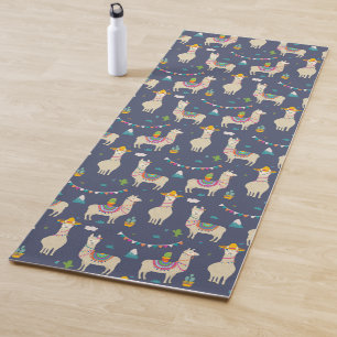 Feier-Lama-Muster Yogamatte