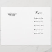 Feier Leben-Erinnerungsprogrammblau watercol (Rückseite)