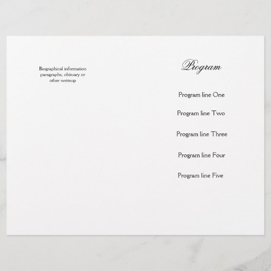 Feier Leben-Erinnerungsprogrammblau watercol (Rückseite)