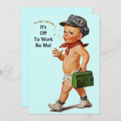 Feier mit Fun Retro-Rente-Party Einladung (Vorne/Hinten)