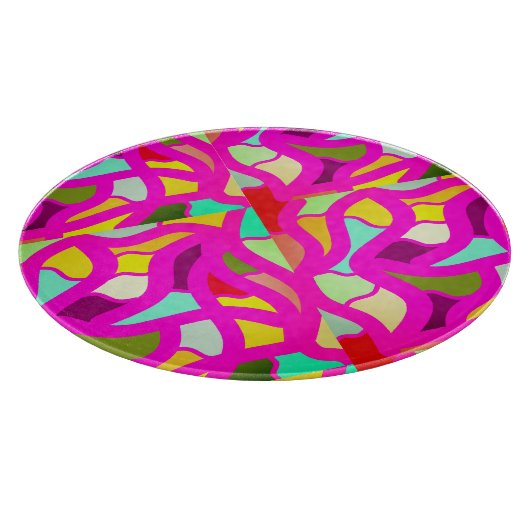 Feier mit rosa Mosaik Schneidebrett (Ecke)