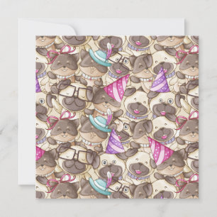 Feier-Mops-Weihnachtskarte Feiertagskarte