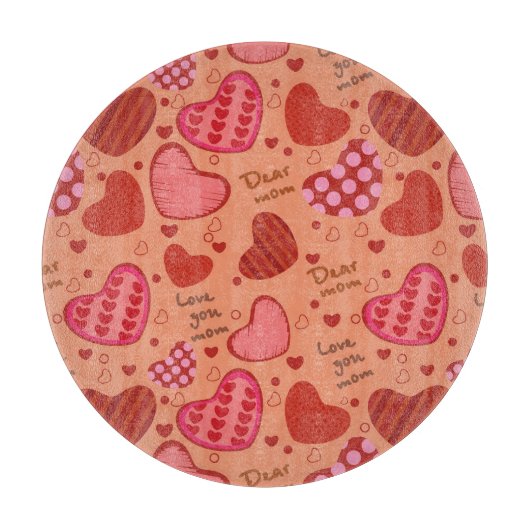 Feier-Muster der Mutter Tages Schneidebrett (Vorderseite)