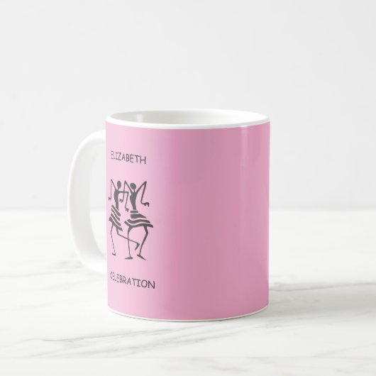 Feier, rosa kaffeetasse (Vorderseite Links)