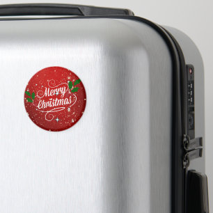 Feier Rot, Frohe Weihnachten Magnet