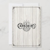 Feier Rustikale Hochzeit Einladung II (Rückseite)