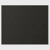 Feier | Schwarze und goldene Blumen Geschenkpapier (Flach)
