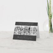 Feier seines Lebens Moderne einfache drei Fotos Dankeskarte (Vorderseite)