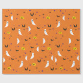 Feier-Straße - Halloween (orange) Geschenkpapier (Flach)