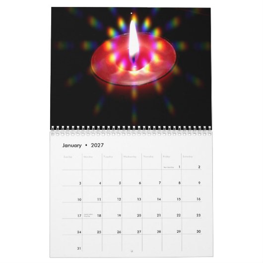 Feier u. Feiertag Kalender (Jan 2027)