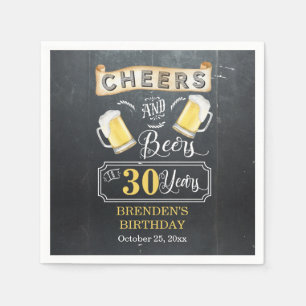 Feier und Biere bis 30 Jahre Geburtstagsparty Serviette