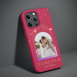 FEIER UND IMMER Hochzeit Magenta Celestial Foto Case-Mate iPhone 14 Hülle