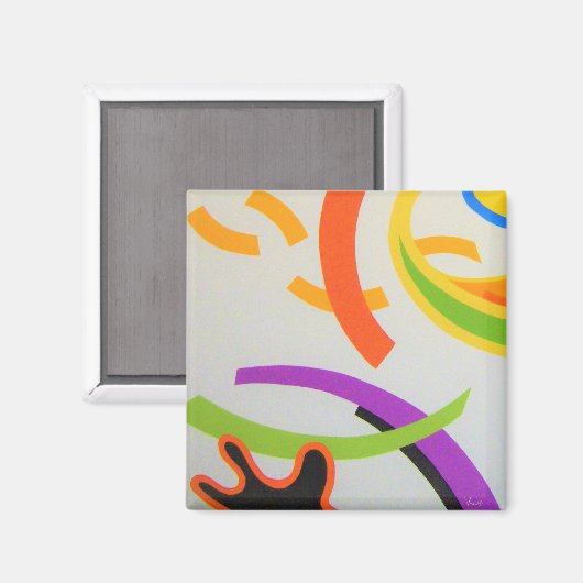 "Feier" von Bruce Tunis Magnet (Vorderseite/Rückseite)