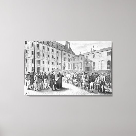Feier vor der Abreise der Verurteilten Leinwanddruck (Vorderseite)