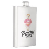 Feier! Wasserfarbe Llama Flachmann (Rechts)