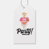 Feier! Wasserfarbe Llama Geschenkanhänger (Vorderseite)