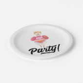 Feier! Wasserfarbe Llama Pappteller (Schrägansicht)