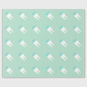 Feier-Zahn mit Kerzen Geschenkpapier (Flach)