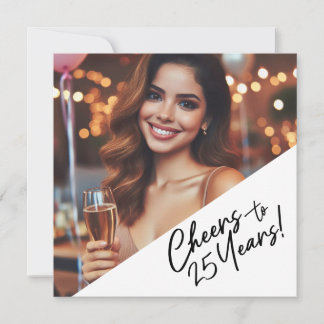 Feier zu 25 Jahren Geburtstagsparty Einladung