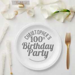 Feier zum 100. Geburtstag Pappteller