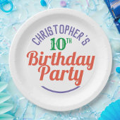 Feier zum 10. Geburtstag Pappteller