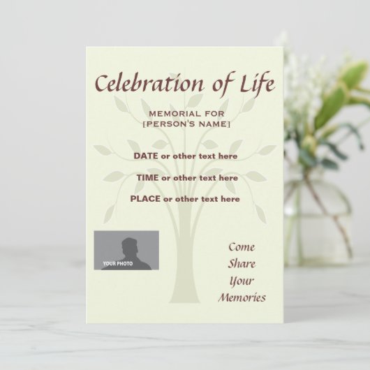 Feier zum 12x18 von Lebensgedanken Einladung (Stehend Vorderseite)