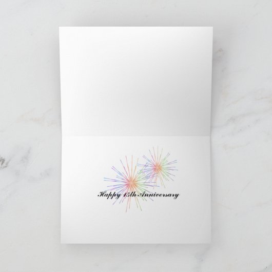 Feier zum 15. Jahrestag Karte (Innenseite)