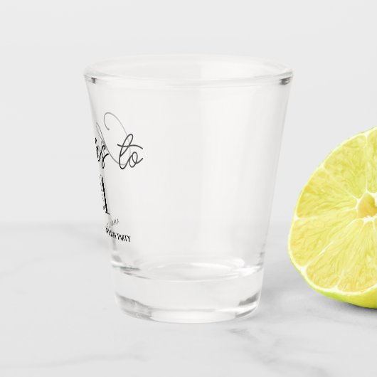 Feier zum 21. Geburtstag Schnapsglas (Rechts)