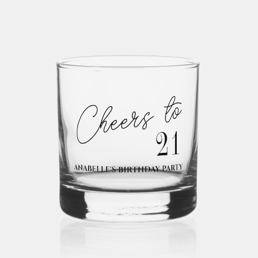 Feier zum 21. Geburtstag Whiskyglas (Vorderseite)