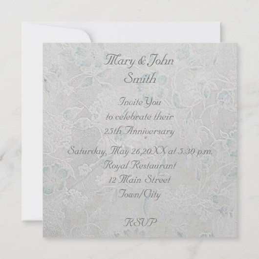 Feier zum 25. Jahrestag Einladung (Rückseite)