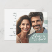 Feier zum 25-jährigen Jubiläum des Party Einladung (Vorne/Hinten)