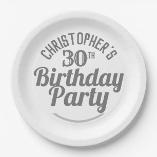 Feier zum 30. Geburtstag Pappteller
