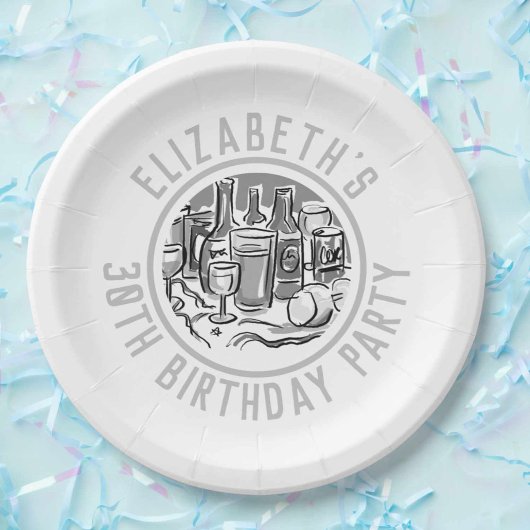 Feier zum 30. Geburtstag Pappteller