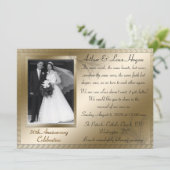 Feier zum 50. Goldenen Jahrestag Einladung (Stehend Vorderseite)