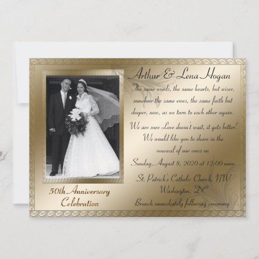 Feier zum 50. Goldenen Jahrestag Einladung (Vorderseite)