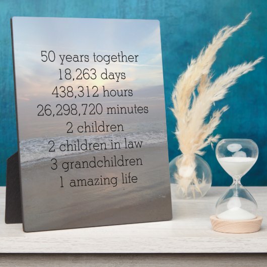 Feier zum 50. Hochzeitstag Fotoplatte (Seite)