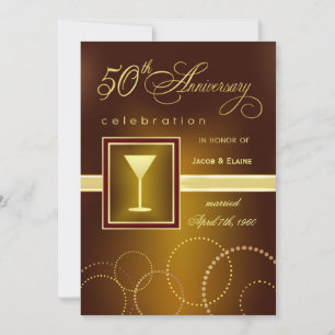 Feier zum 50. Hochzeitstag - Modern Einladung